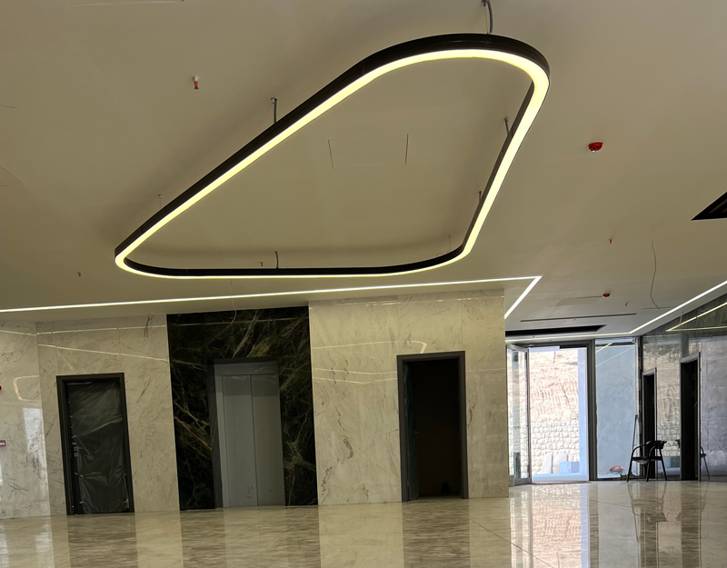 نورپردازی لابی پروژه مروارید