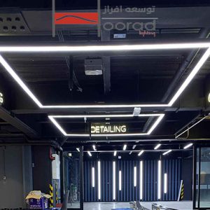 استفاده از چراغ خطی در نورپردازی داخلی دیتیلینگ خودرو