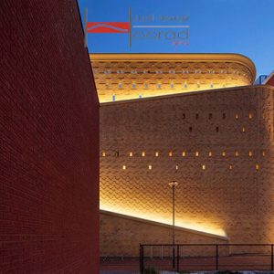 نورپردازی نمای ساختمان آجری