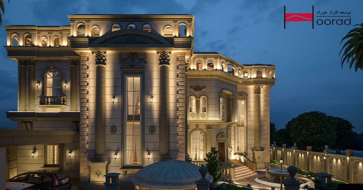 نورپردازی نما سنگی